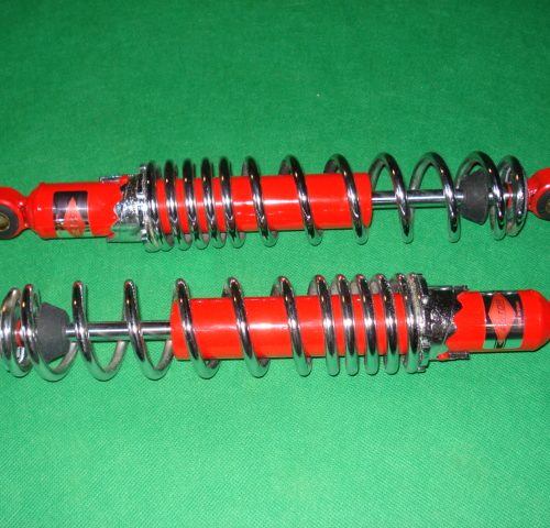 AMORTIGUADORES BETOR, ROJOS MUELLE CROMADO DE 35CM.