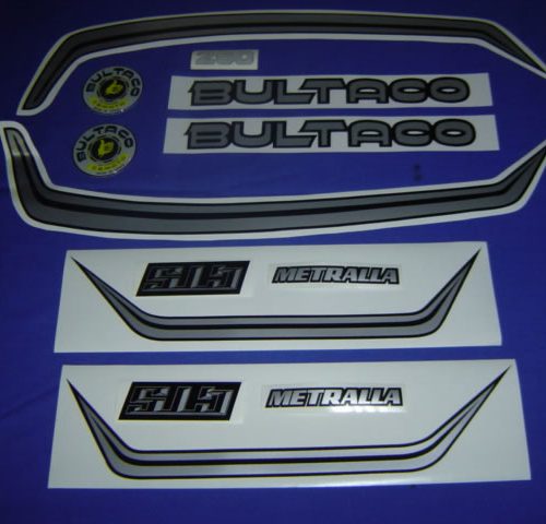 ADHESIVOS BULTACO METRALLA 250 GTS. ( JUEGO DE 13 ADHESIVOS).