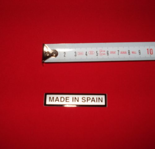ADHESIVO MADE IN SPAIN PLATA