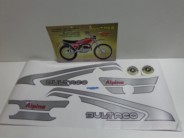 Adhesivos bultaco alpina modelos 165-166 juego completo