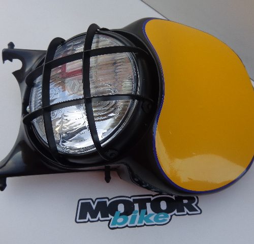 CARETA MONTESA ENDURO H6 NEGRA, CON FARO Y ADHESIVO AMARILLO