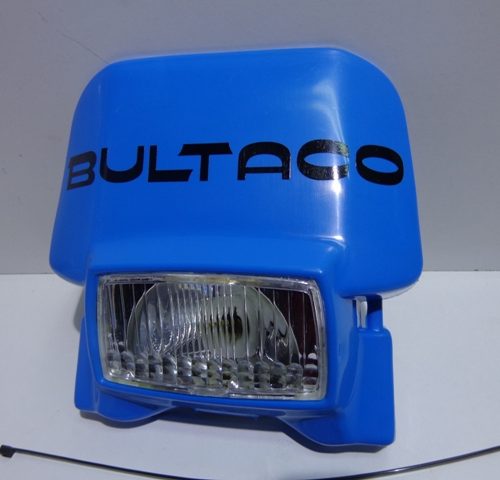Careta porta faros bultaco sherpa azul