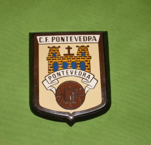 PLACA METALICA CLUB FUTBOL PONTEVEDRA 6X8 CON MARCO