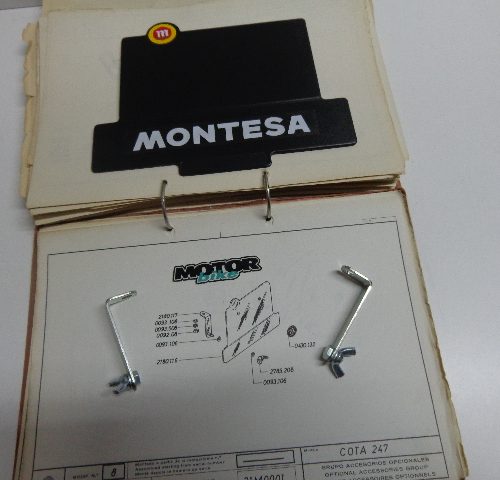 MONTESA COTA 74 123,172,247, 348,349, PORTA NUMEROS CON ANCLAJES