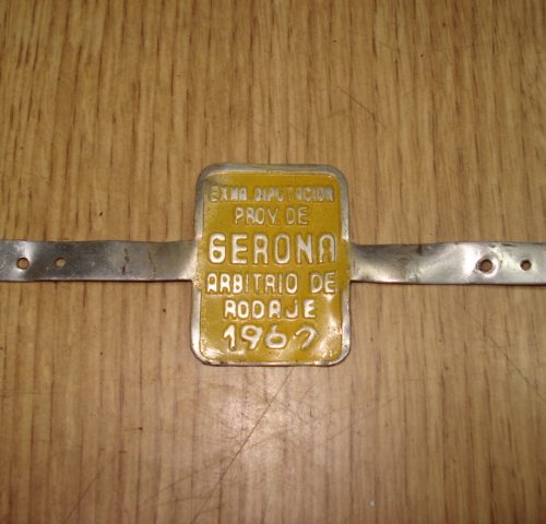 CHAPA DE GERONA PARA BICICLETA AÑO 1962