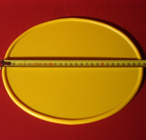 PORTA NUMEROS OVALADO PLASTICO AMARILLO